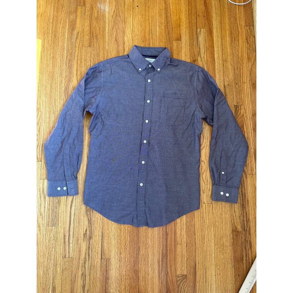 Mens Croft & Barrow Button-Down Shirt Easy Care M Long Sleeve Chest Pocket